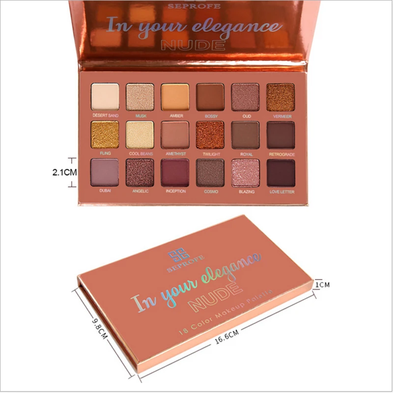 18 цветов Тени для век естественный &quotнюд&quot макияж не выцветает Пудра Палитра