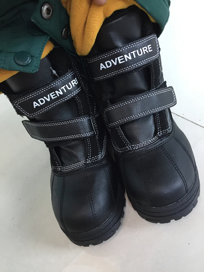 

Boy New 2021 Snow Boots Children Winter Shoes Anti-slip Waterproof Warm Plush Fleece 3M Rubber European Size