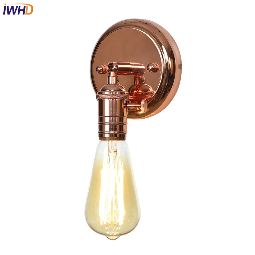 Ретро iwhd Nordic светодиодный настенный светильник гладить RH промышленные Лофт Wandlamp Винтаж крепления настенного светильника для домашнего освещения аппликация Murale