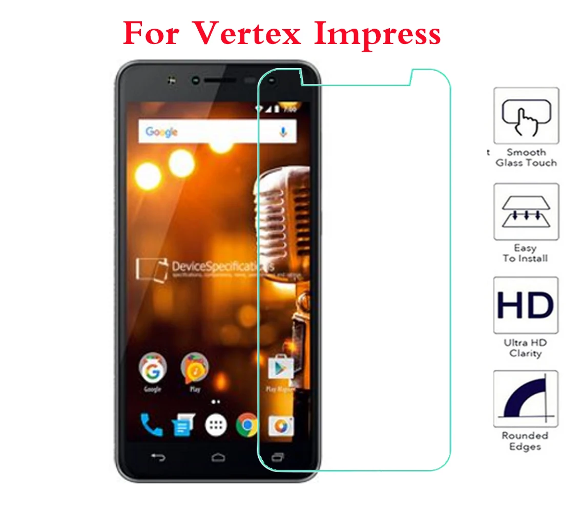 Новое защитное стекло для телефона Vertex Impress Baccara закаленное Передняя пленка