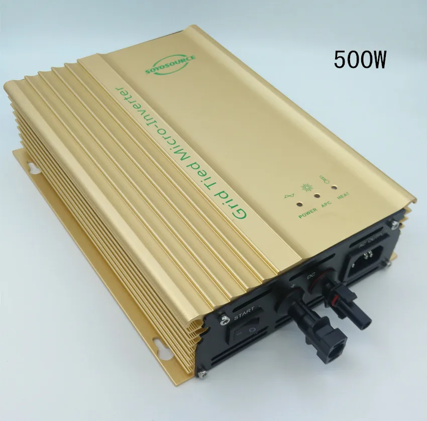 Фото 500 Вт Инвертор для сетевого соединения солнечной энергии с PV входом 40-60 в или 36 В 500 Вт Инвертор для сетевого соединения солнечной энергии с PV входом 40-60 в или 36 В