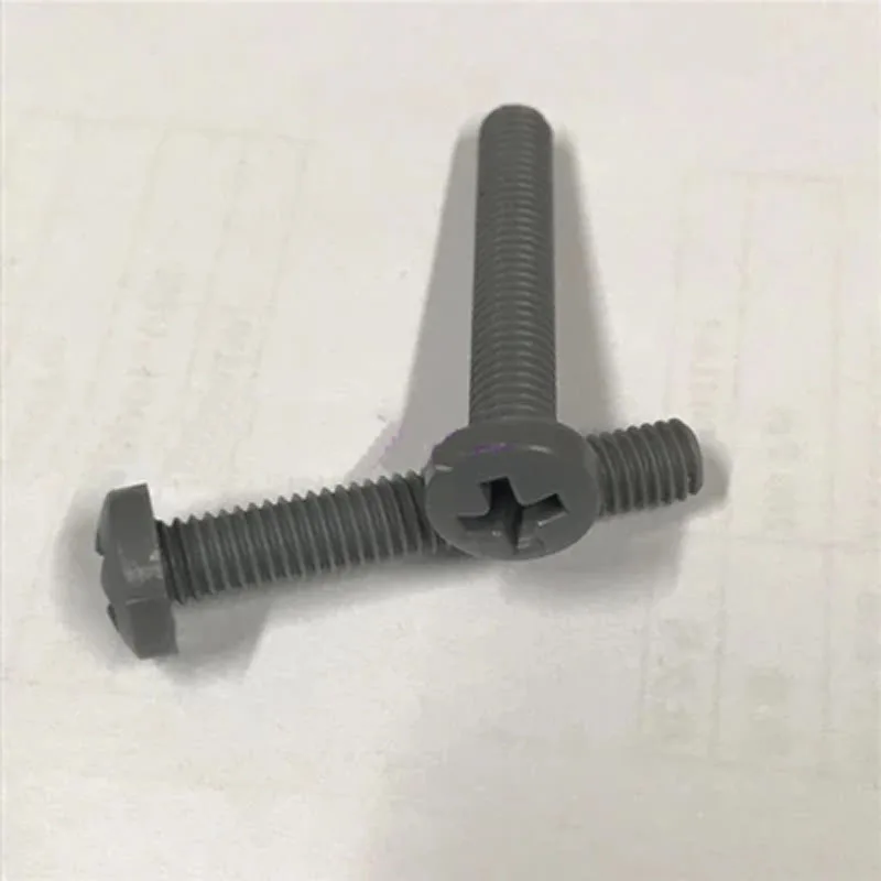 

10 шт., болты из ПВХ с крестообразной головкой M6 Phillips с круглыми головками, винты для кислот и щелочей, устойчивые к консерванту пластиковые болты длиной 8-60 мм