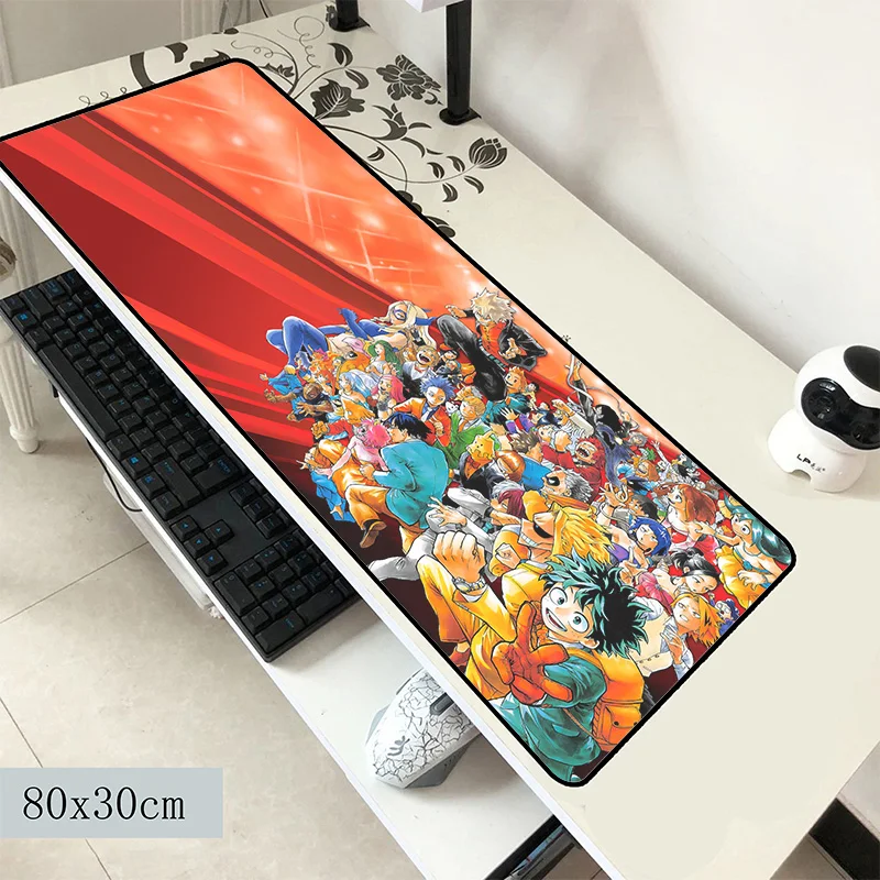 Коврик для мыши my hero academic 800x300x2 мм красивый компьютерный коврик игровые