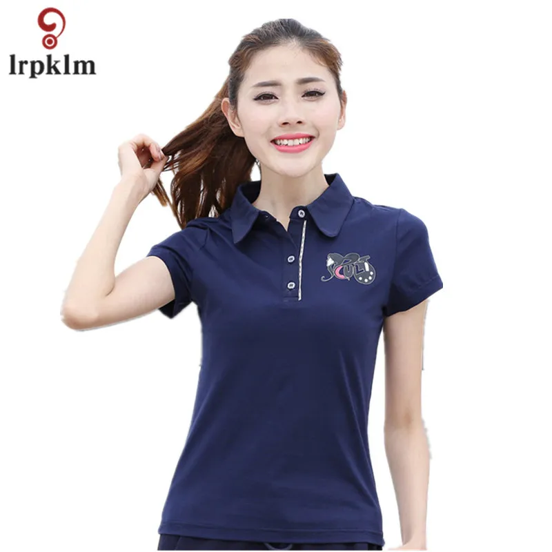 2017 летняя модная женская рубашка поло Женская Повседневная с коротким рукавом