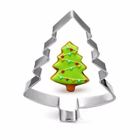 christmas tree cookie tools cake stencil kitchen cupcake decoration template mold cookie coffee stencil mold baking fondant