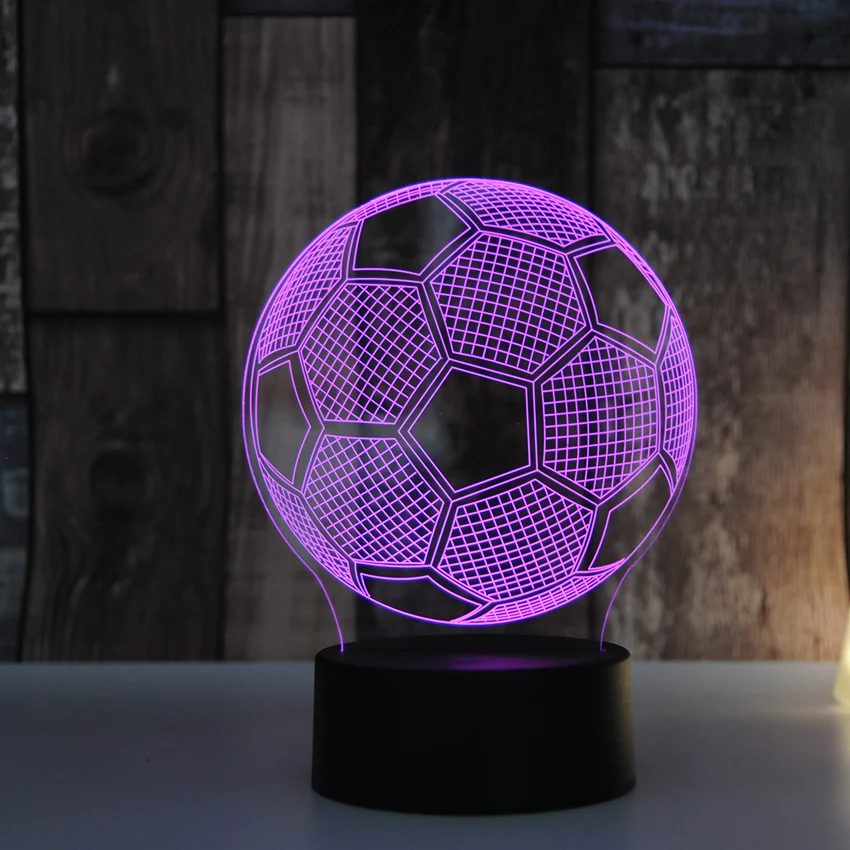 Footall футбол Mixcolor 3D цветная лампа USB Освещение Сенсорная база детские игрушки