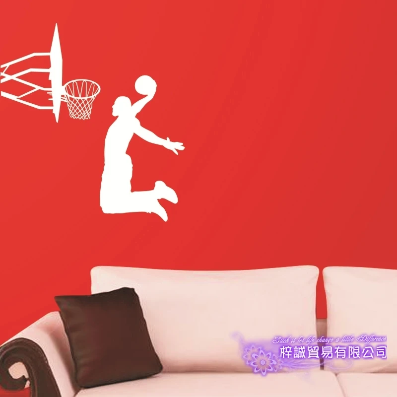Наклейка Dunk с Баскетбольным игроком автомобильная наклейка Спортивная