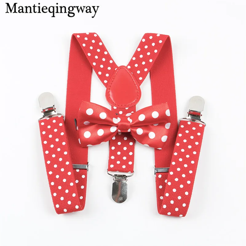 Mantieqingway классические подтяжки в горошек Детские регулируемые эластичные ремень