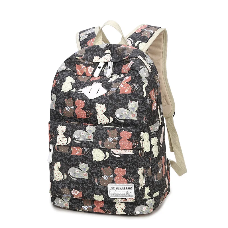 Винтажный холщовый женский рюкзак Tourya школьные ранцы для девочек подростков