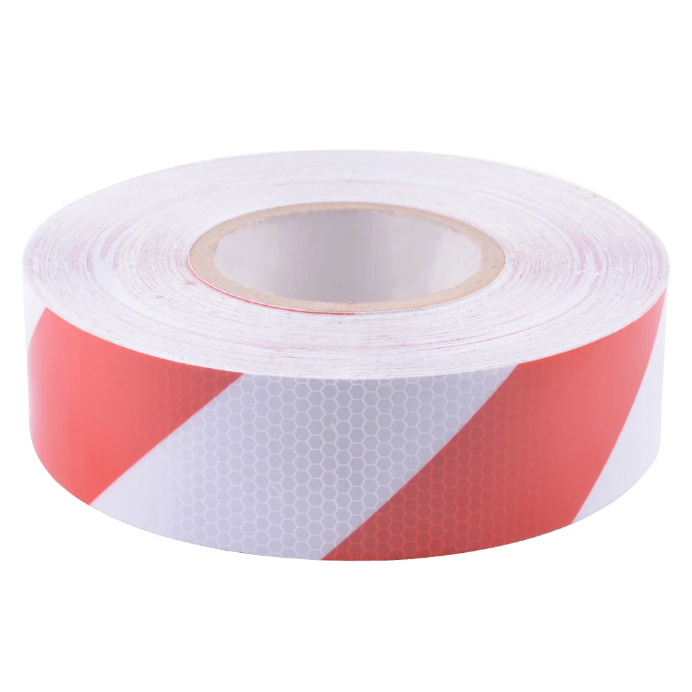 5 см в ширину новая белая красная решетка Светоотражающая наклейка лента