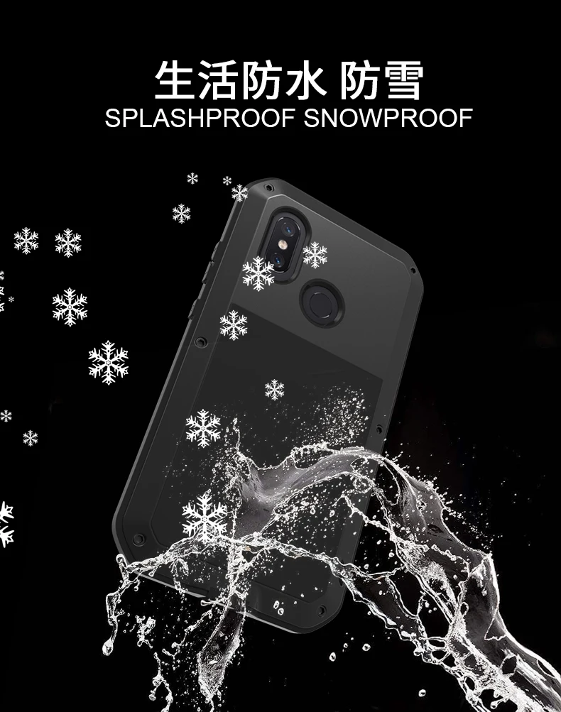 Waterproof Shockproof Dirtproof Three Proofing Case For Xiaomi Mi 8 Mi8 Cover Phone Shell Skin Bag with Tempered Glass | Мобильные