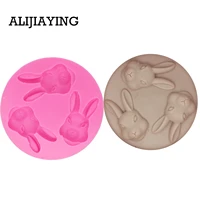 dy0008 easter bunny silicone mold chocolate fondant molds rabbit cake decorating tools modelling kitchen baking accessories