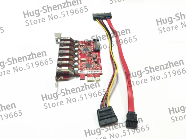 Супер Скоростной 7-портовый USB 3 0 PCIE PCI Express адаптер платы управления Передняя