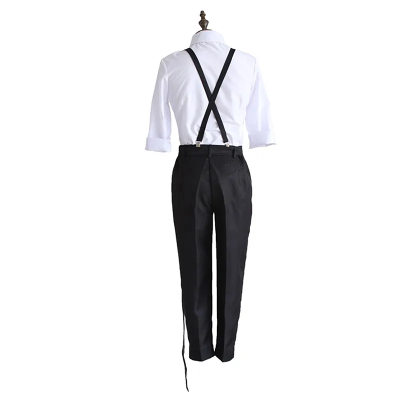 

Coshome Bungo Stray Dogs Atsushi Nakajima Cosplay Costumes Wigs Shirts Pants Tie Gloves Set Anime Clothing