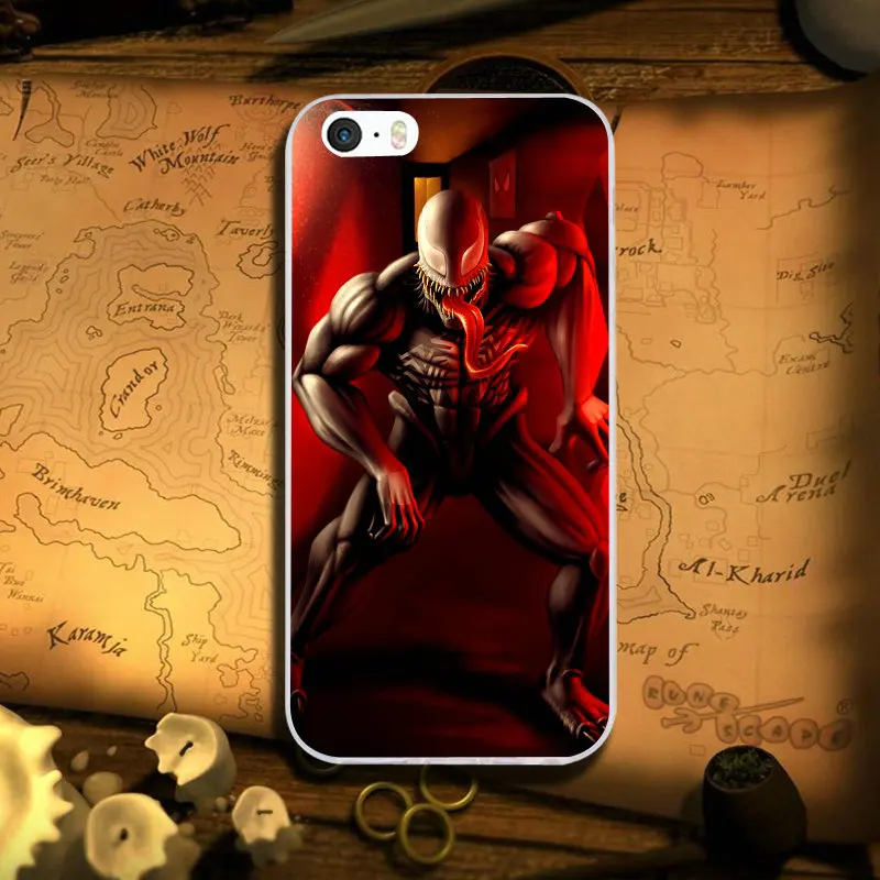 Venom Carnage Art Чехлы для мобильных телефонов аксессуары чехол мягкий TPU iPhone 8 7 6 S Plus X XR