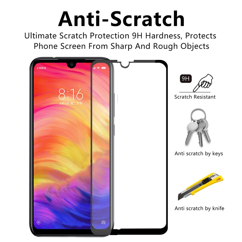 10 шт. Redmi7 Защита экрана для Xiaomi Redmi 7/Note 7 закаленное стекло 9H полный защитный чехол пленка