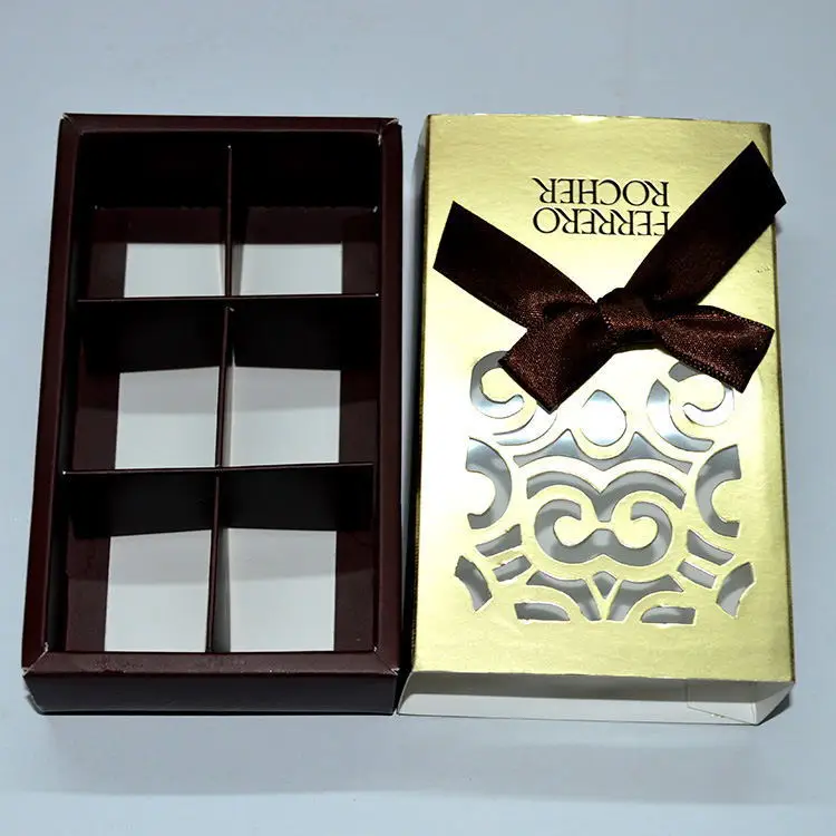 Вмещает 6 шт. коробка для шоколада/коробка упаковки шоколада Ferrero Rock свадебные