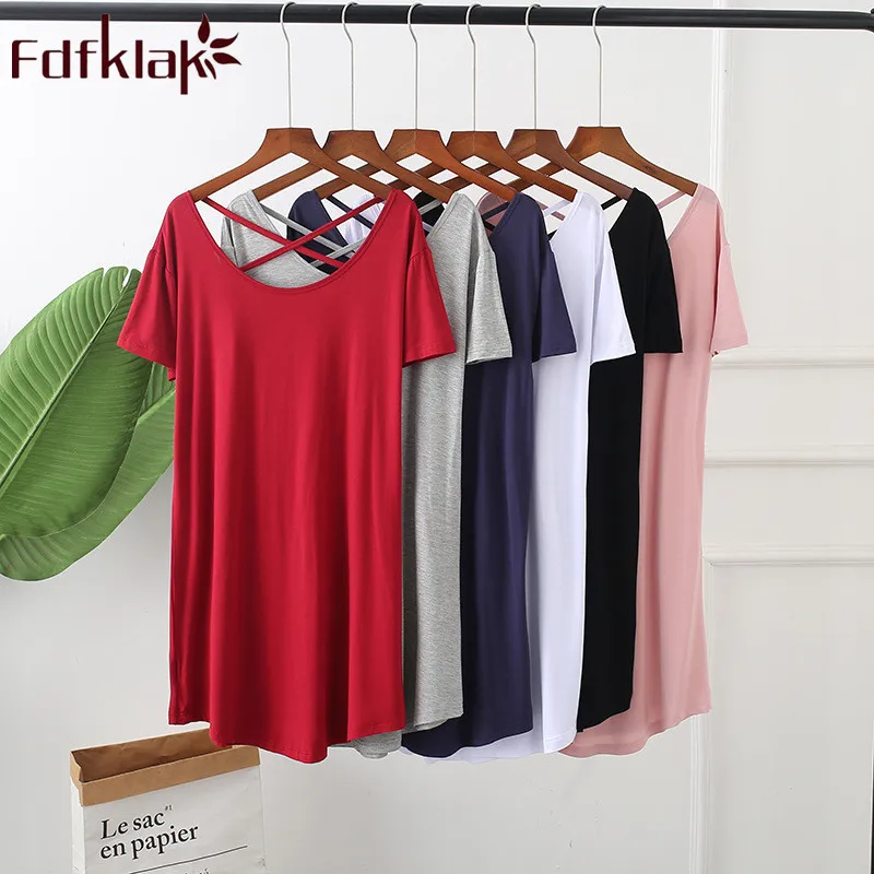

Summer 2020 Sexy Nightie Nightdress Sleapwear Nightgown Dress Sleep Night Dress For Women Modal Sleeping Gowns Fdfklak