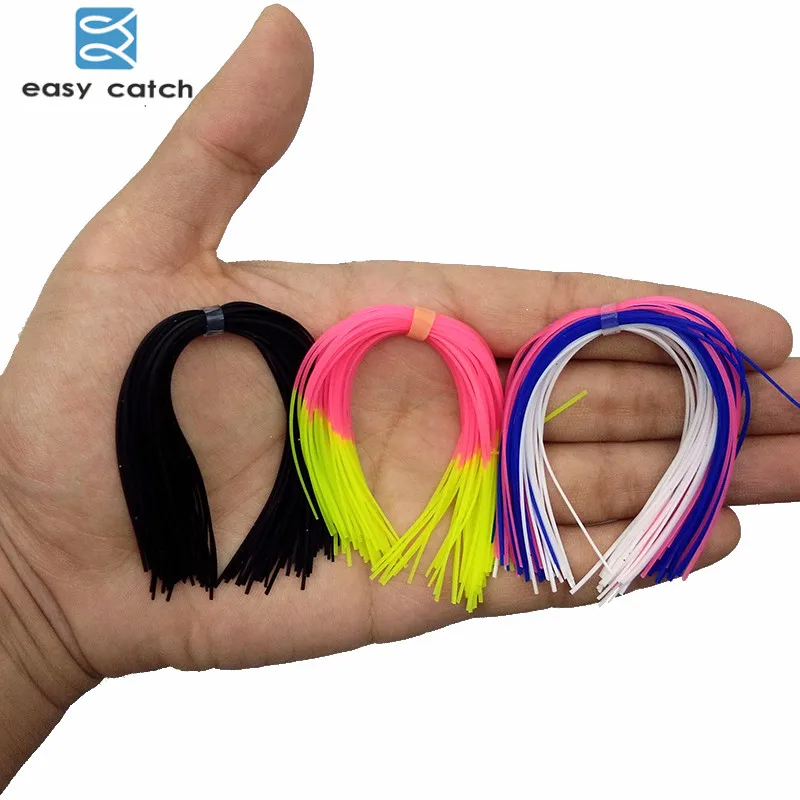 Easy Catch 10 шт. разноцветные рыболовные резиновые юбки Силиконовые с 50 нитками для