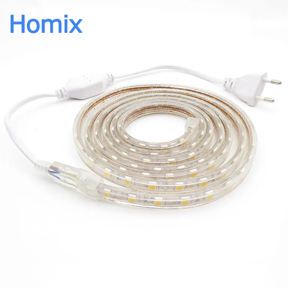 Фото Светодиодный полосы света водонепроницаемый 220 v SMD5050 60 s/m светодиодная лента с Светодиодный полосы света водонепроницаемый 220 v SMD5050 60 s/m светодиодная лента с