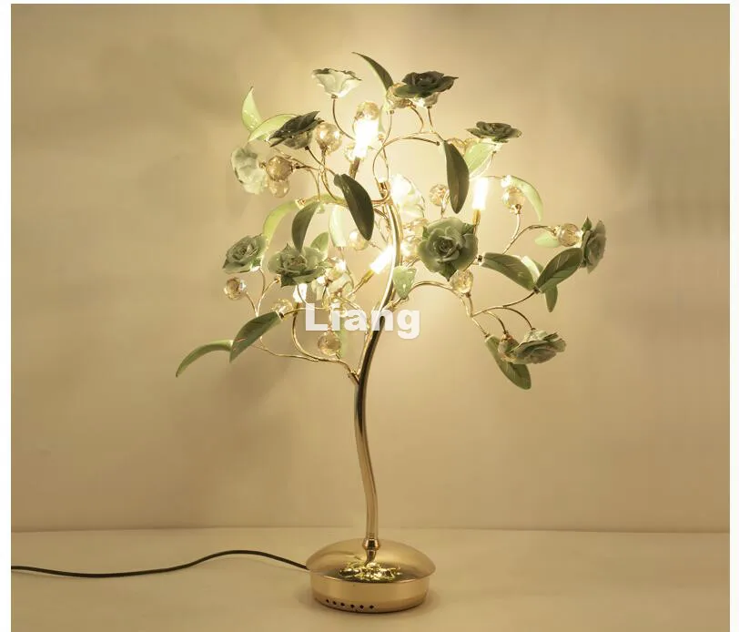 Хит продаж Европейский Настольный светильник с золотыми кристаллами D530mm H800mm