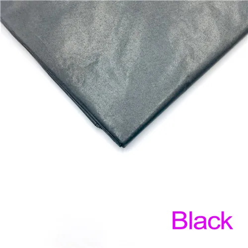 Black 10 листов 20x26 дюймов тканевая бумага цветок одежда рубашка обувь подарочная упаковка крафт-бумага рулон вино оберточная бумага s - Цвет: Black