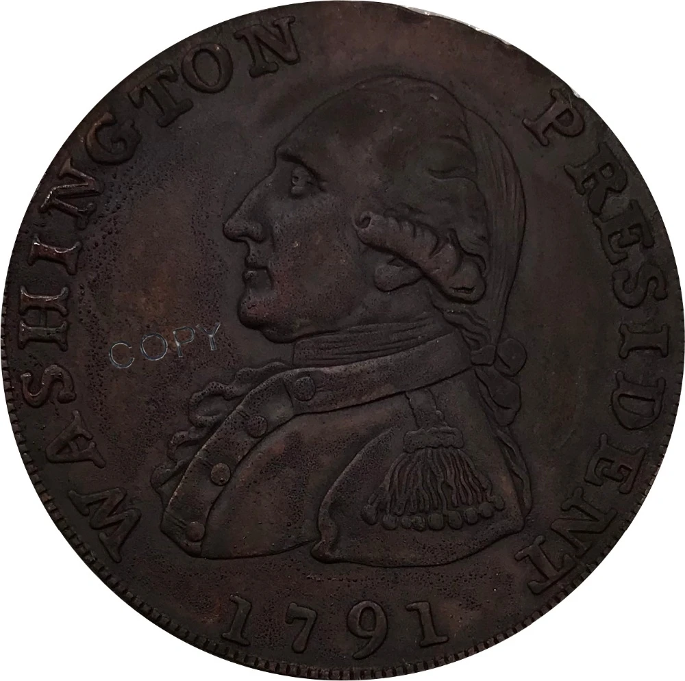 Большой орел цент 1791 США Вашингтон большой 1 Бейкер 15 красная медь коллекционные