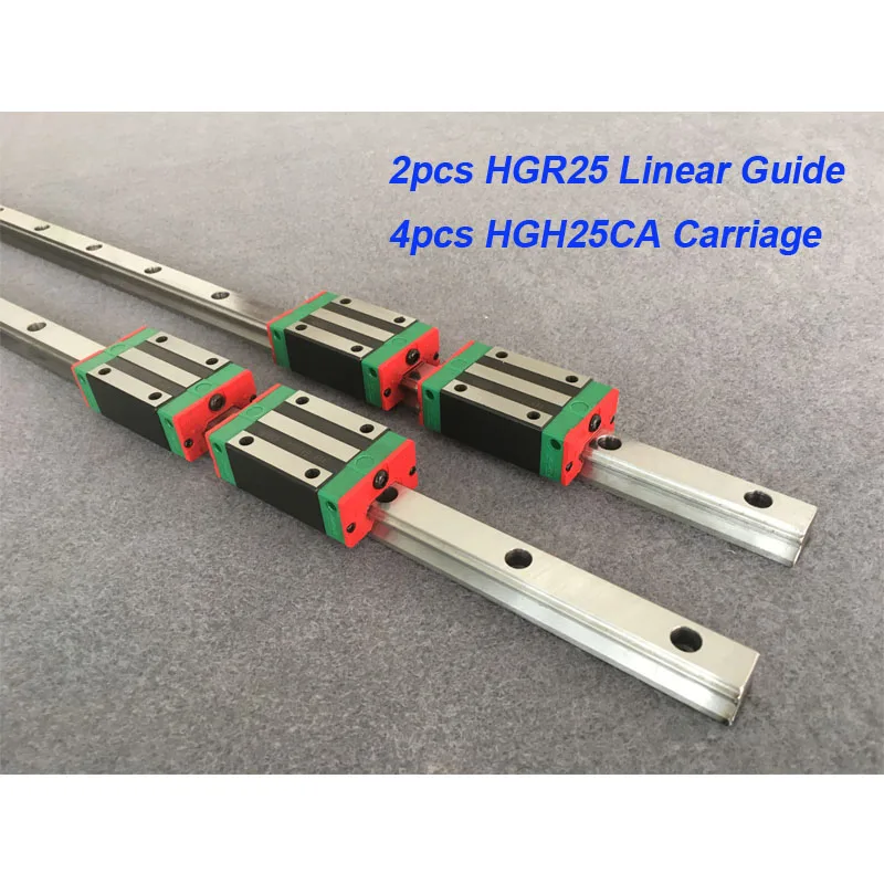 2 шт. 25 мм HGR25 - 850 900 950 1000 1050 1100 + 4 HGH25CA или HGW25CA линейный блок перевозки ЧПУ |