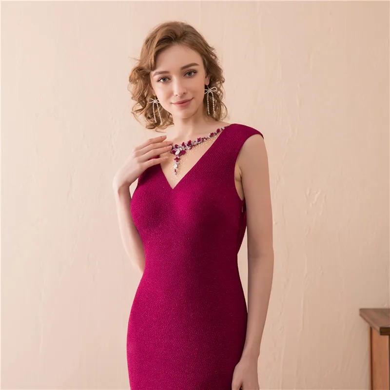 Forevergracedress Red Evening Dresses 2019 Mermaid Beading Crystals Backless Formal Party Gowns Plus Size Custom Made | Свадьбы и