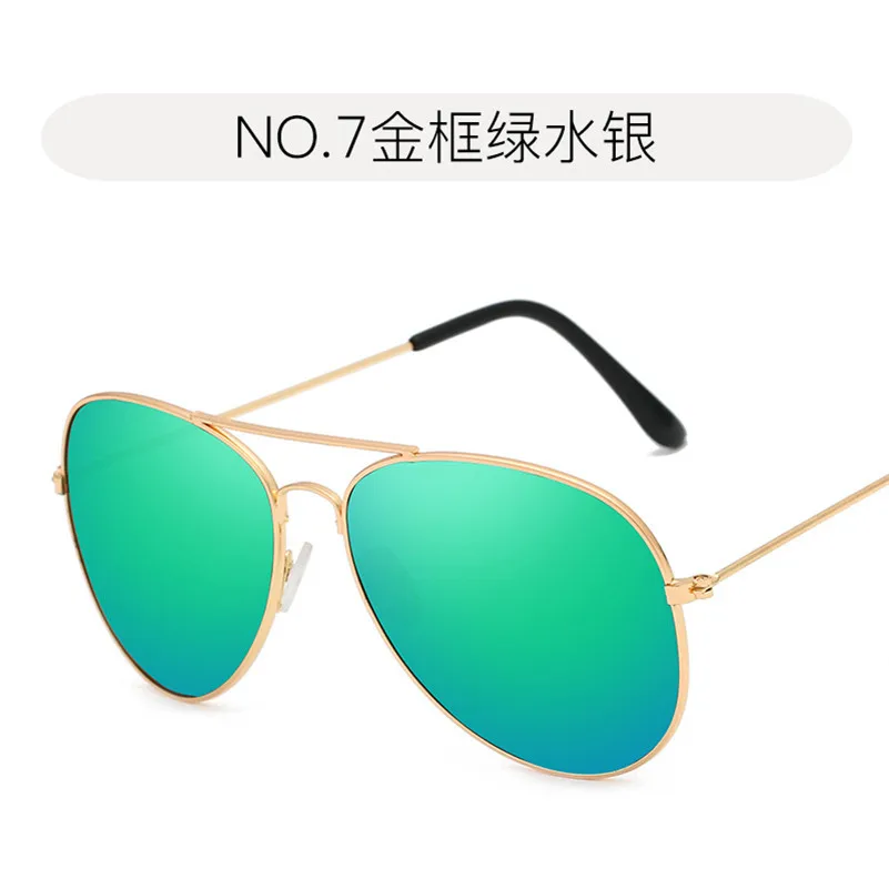 Gold frame Green Hindfield ladies sunglasses Men women Goggle UV400 Europe and America fashion Accessories Trends neutral Beach Sun Glasses - Цвет линз: Gold frame Green