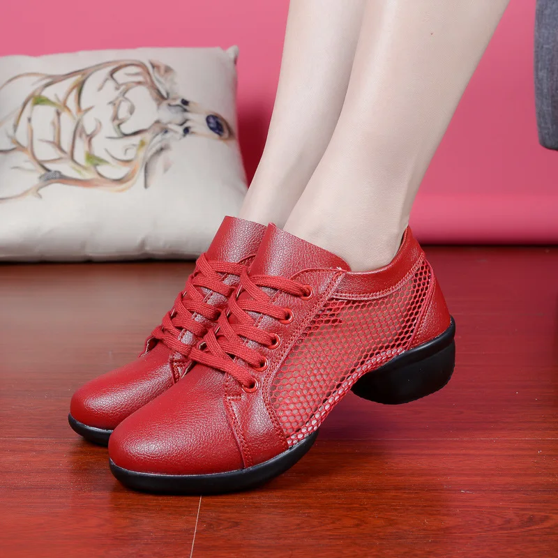 Обувь из натуральной кожи Женские спортивные новые танцевальные сандалии