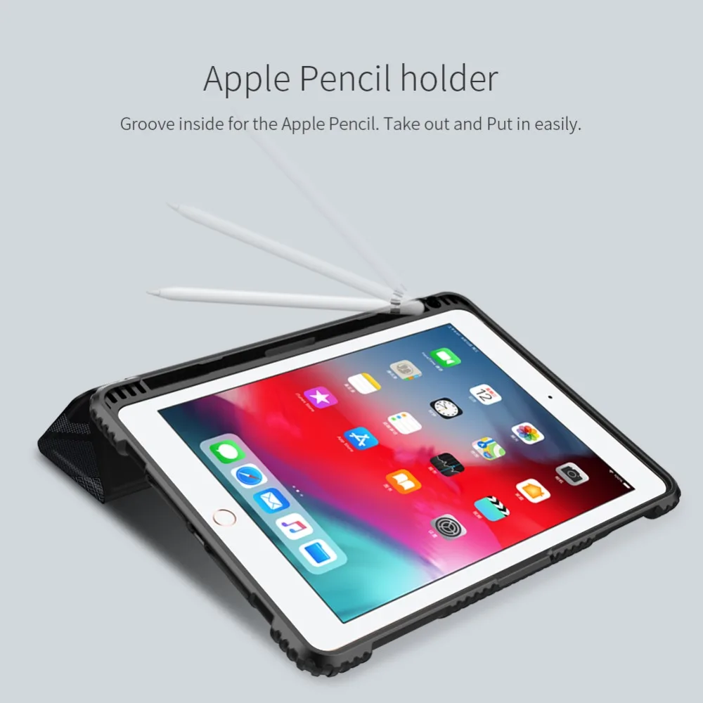 Для iPad 9,7 чехол Nillkin speed TPU полная откидная крышка Кожанный чехол для Apple карандаш держатель для Apple iPad 9,7 задняя крышка