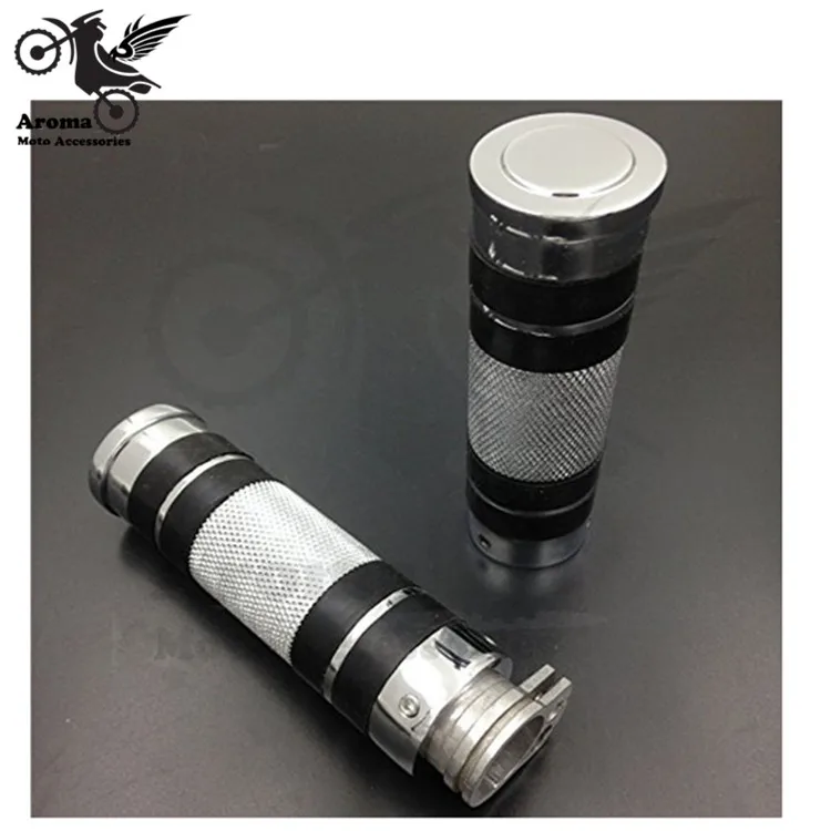 Высококачественные Нескользящие Серебристые Металлические мотоциклетные ручки