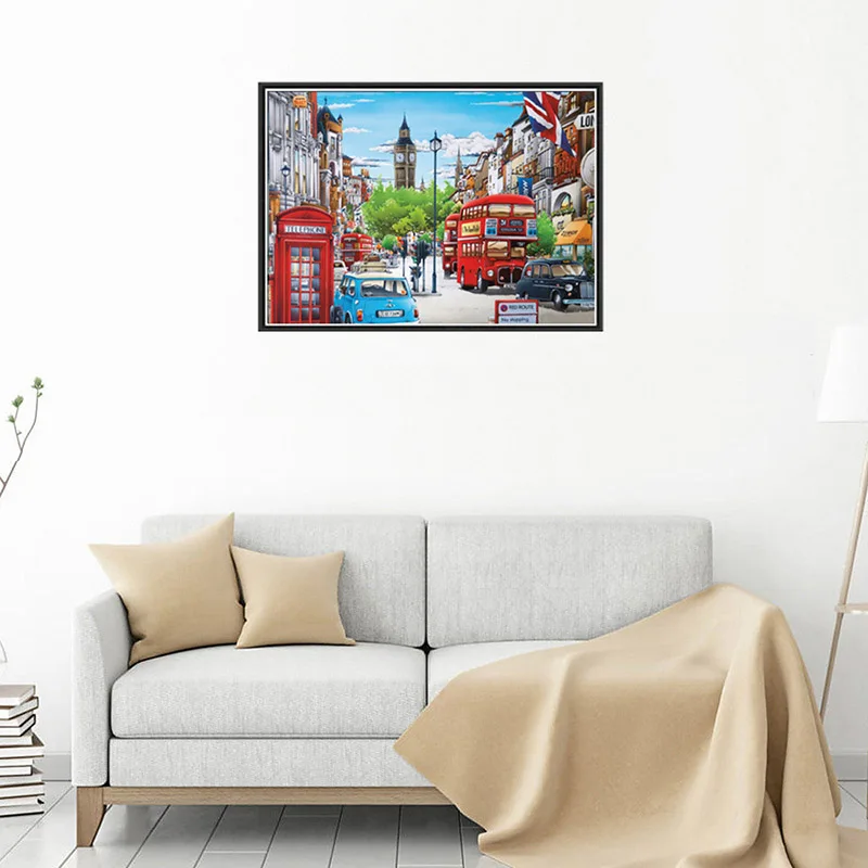 YITUN Diy пейзаж 5D алмазная живопись деревья Цветочная мельница корова собака