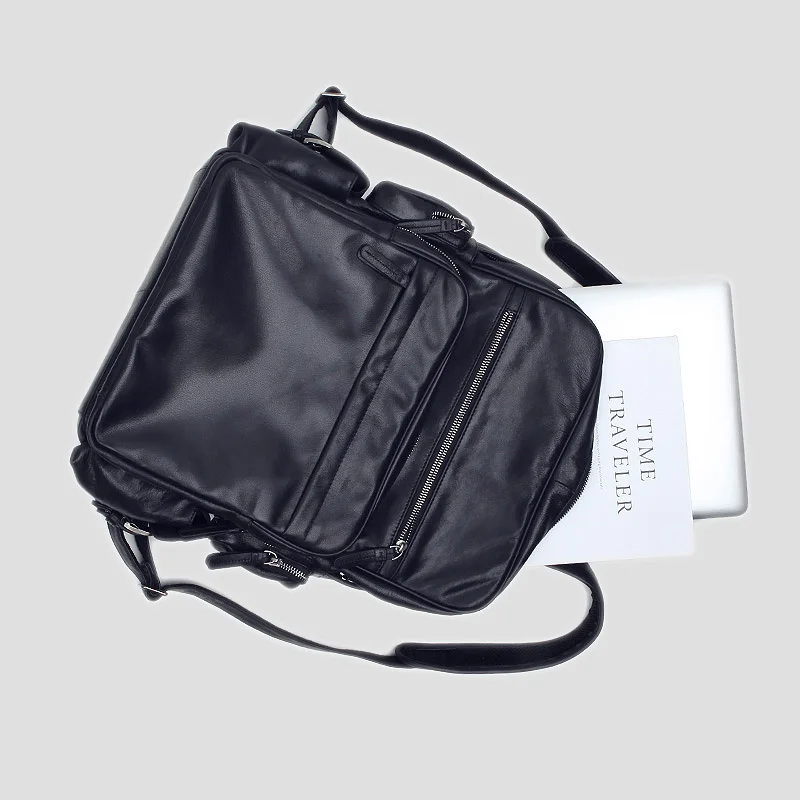 Мужской рюкзак из коровьей кожи LANSPACE модный брендовый натуральной | Багаж и сумки