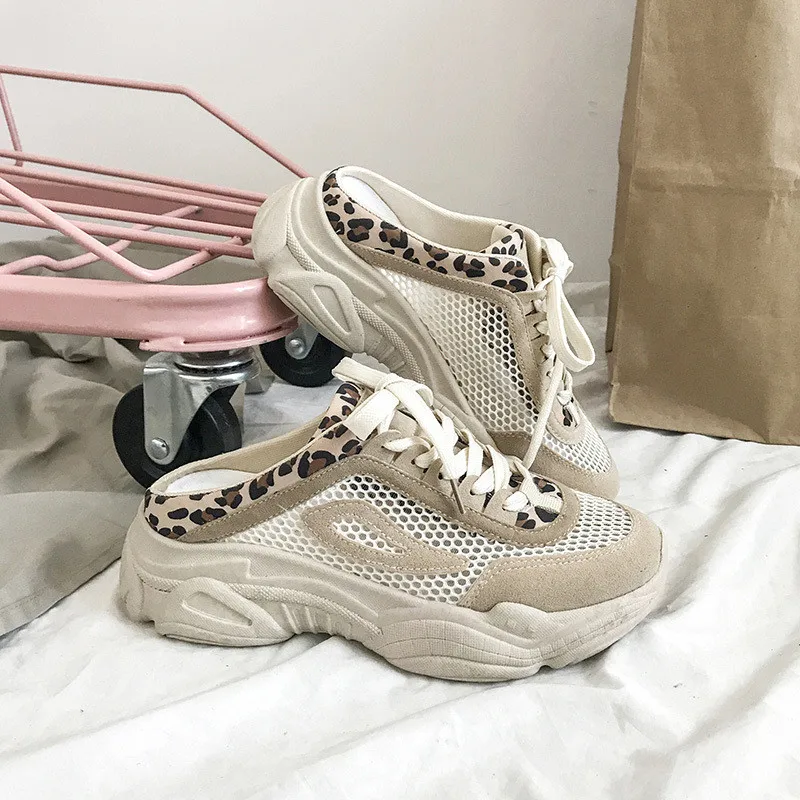 

Women Wedge Heels Sneakers Student High Platform Casual Shoes Woman Breathable Round Toe Lace Up Flats Comfortable Shoes