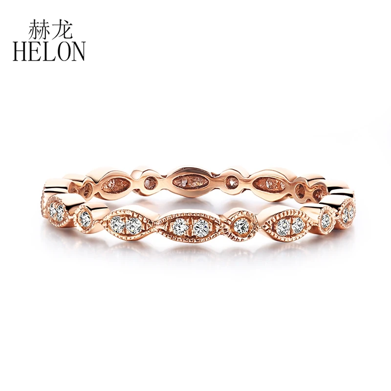 Кольцо с бриллиантами HELON розовое золото 14 к естественным бриллиантом|gold
