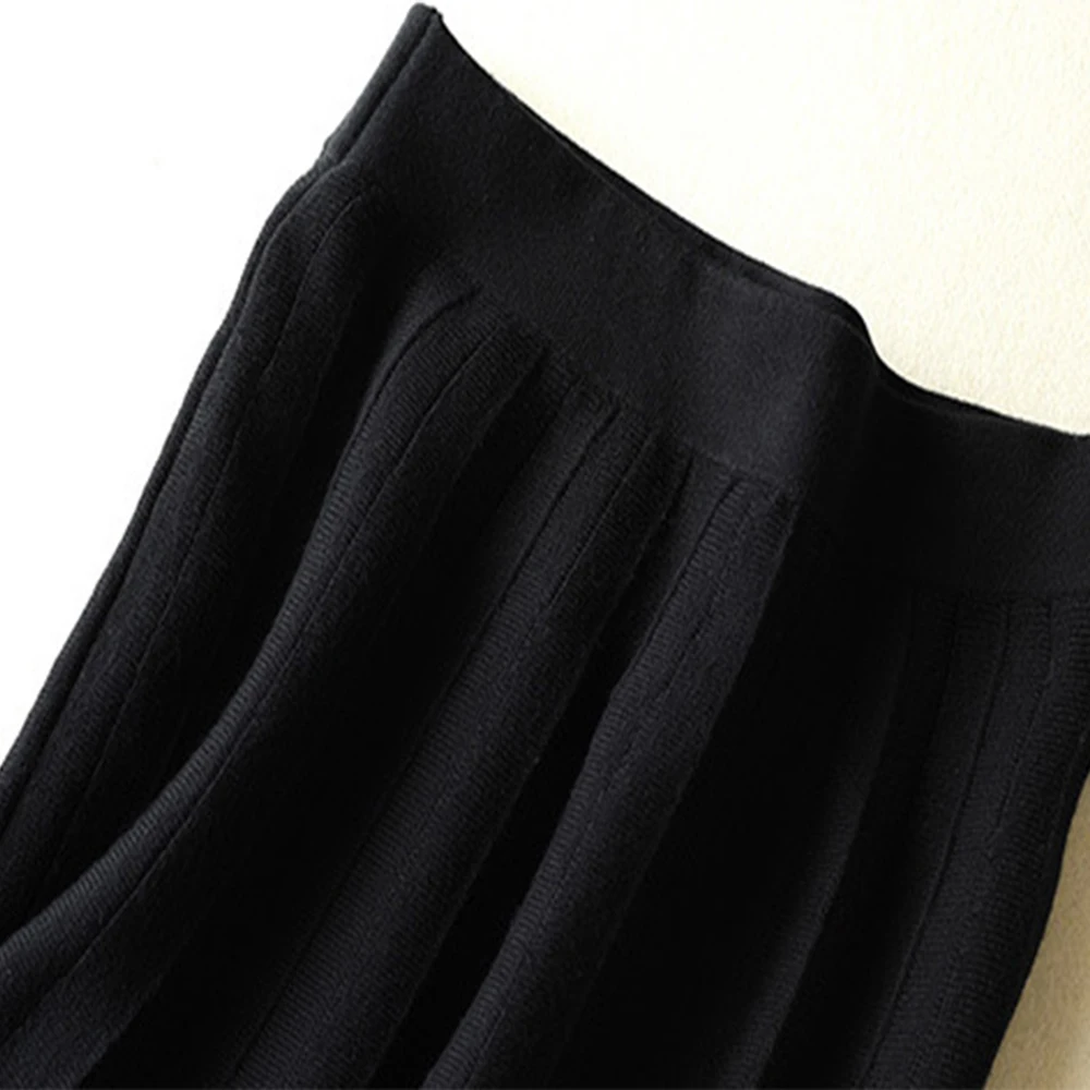 Sparsil женские шерстяные вязаные плиссированные юбки новинка высокая талия до