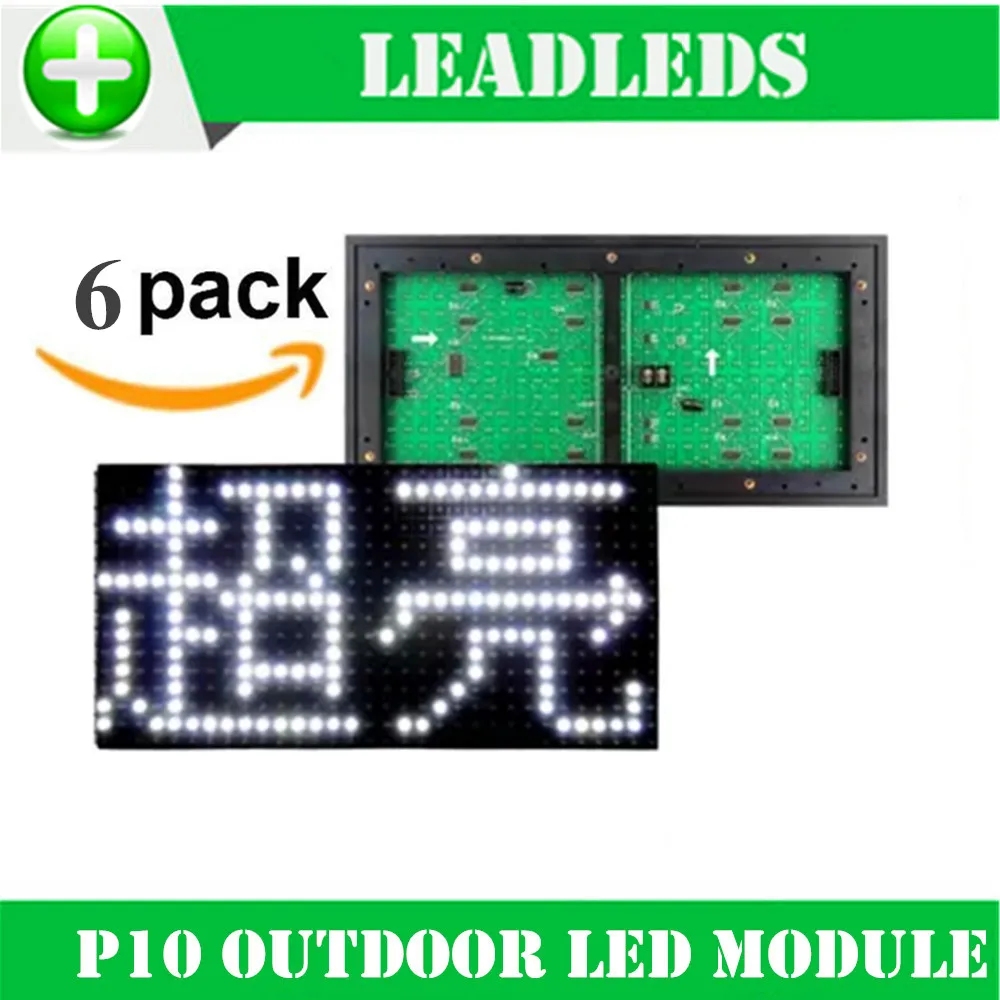 

(6 pieces/lot) 320*160mm Outdoor High Brightness P10 White LED module for Single Color LED Display Scrolling message led sign