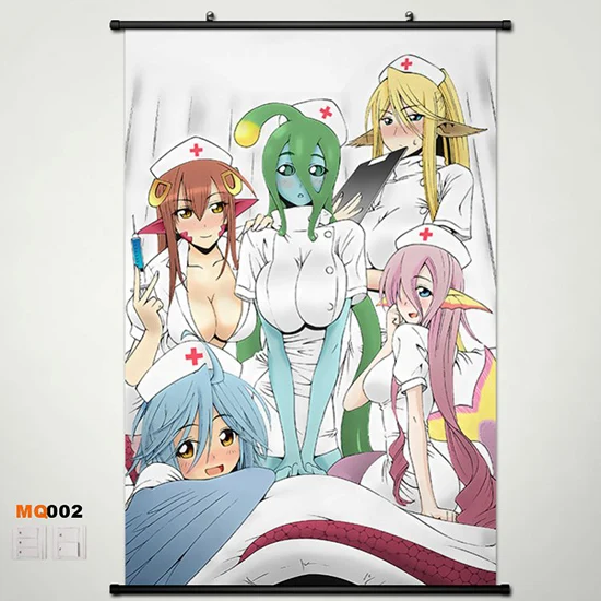 Аниме Манга Монстр мусумме не Iru Nichijou Настенная картина прокрутка 60x90 см обои 003|wall