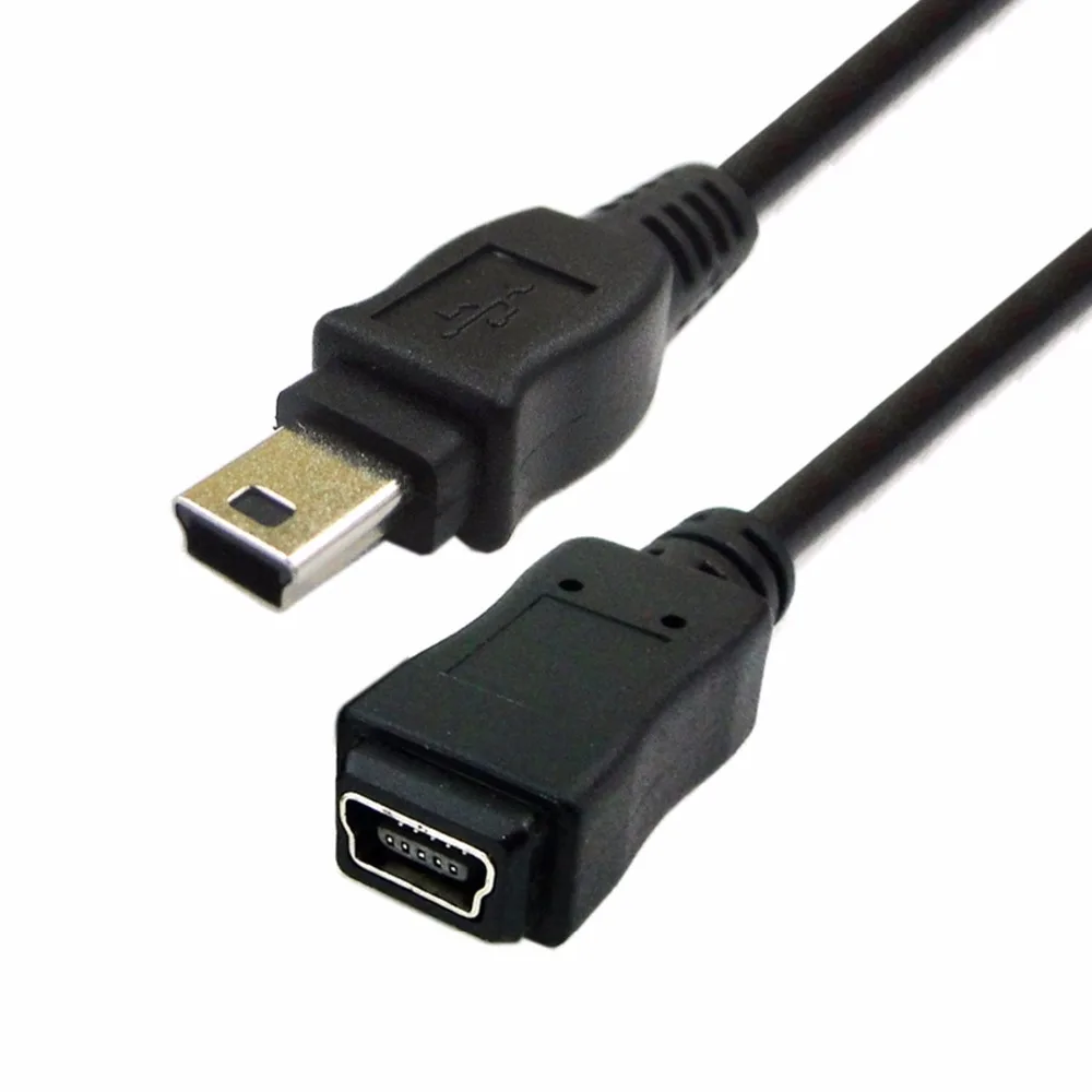 Удлинительный кабель для синхронизации данных MINI USB 5 pin штекер гнездо зарядного
