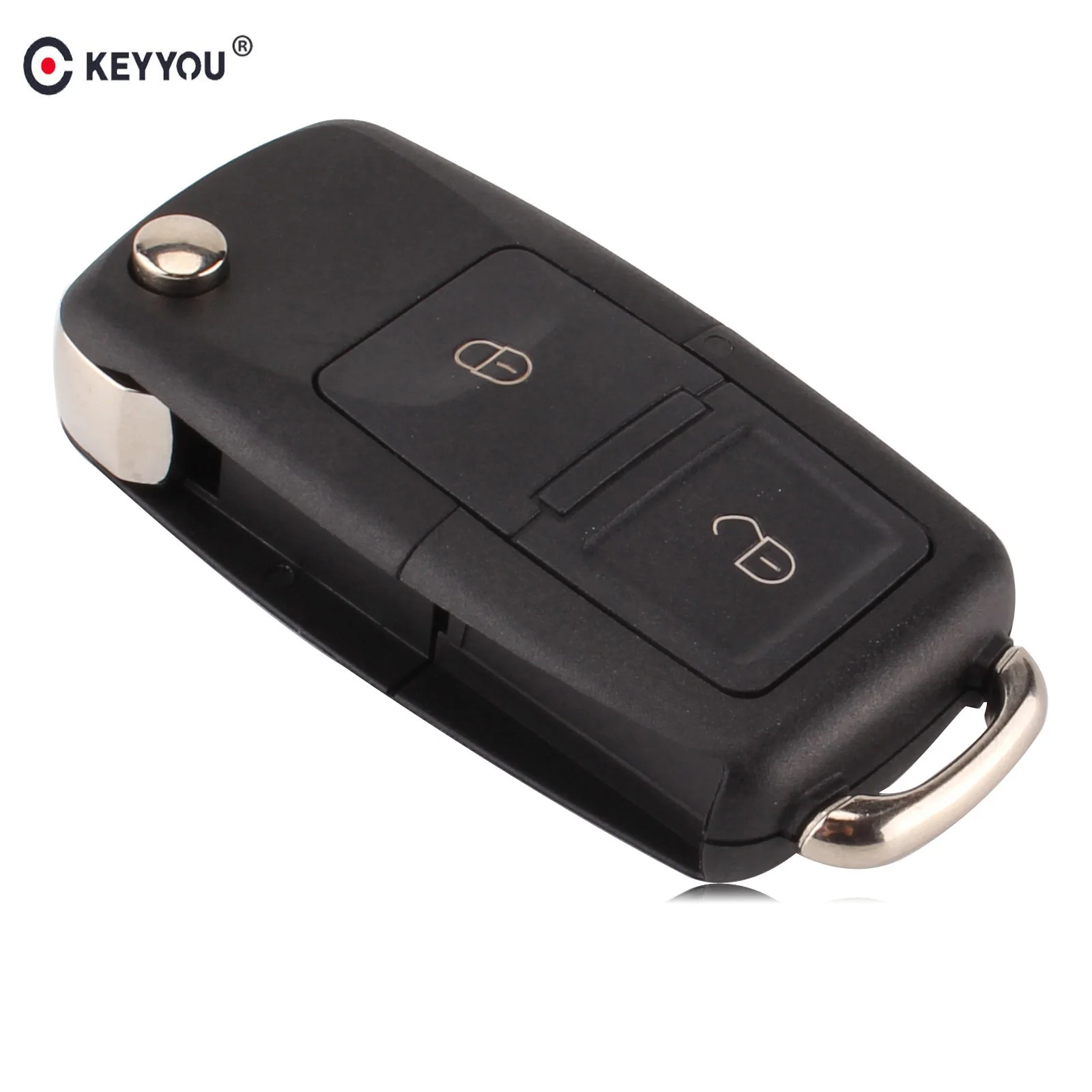 KEYYOU 20x2 кнопочный дистанционный Раскладной Автомобильный чехол для ключей VW