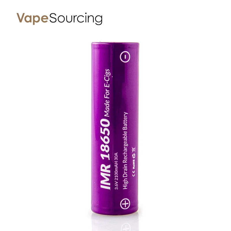 Высокое качество Vapesourcing 18650 батарея 2100 мАч емкость для VOOPOO Eleaf Joyetech Wismec коробка vape