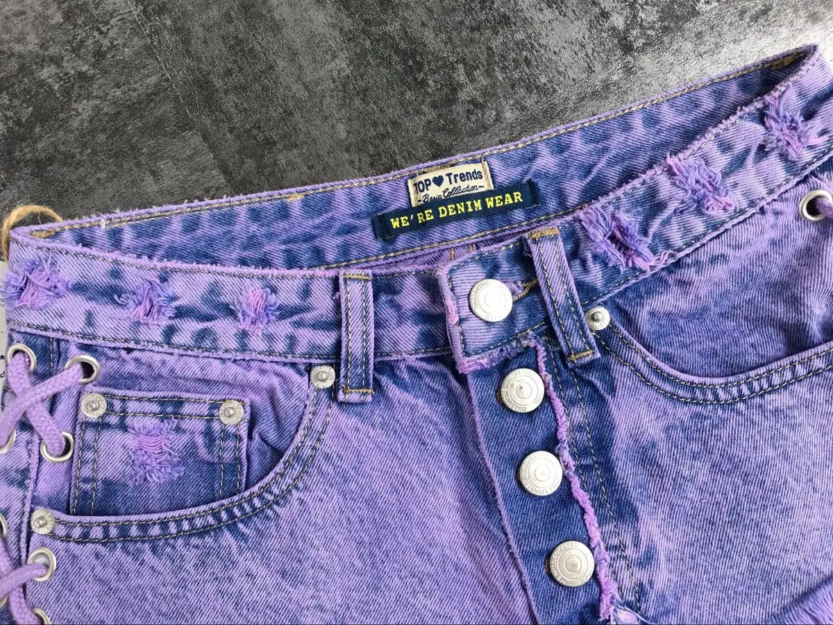 Highwaisted Мини Джинсы Шорты Для женщин и в то же время, сексуальное джинсовые мини-шорты, короткие завязки по бокам