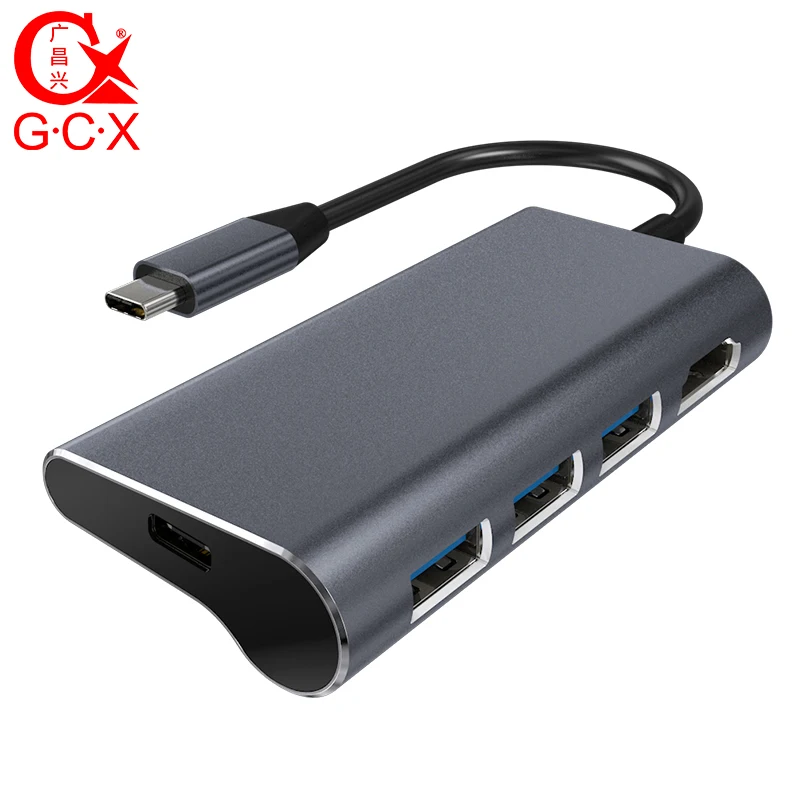 USB Type C док-станция для HDMI HUB USB-C адаптер MacBook Samsung S8/S9 Huawei Pro 5 в 1 мульти Type-C конвертер