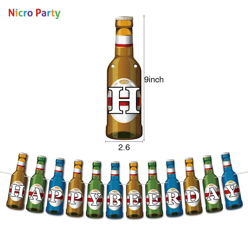 Nicro 32 шт./компл. счастливый день пива комплект украшений для вечеринки золотого Кофе ура воздушные шары-гирлянды декор дома DIY вечерние# Set113