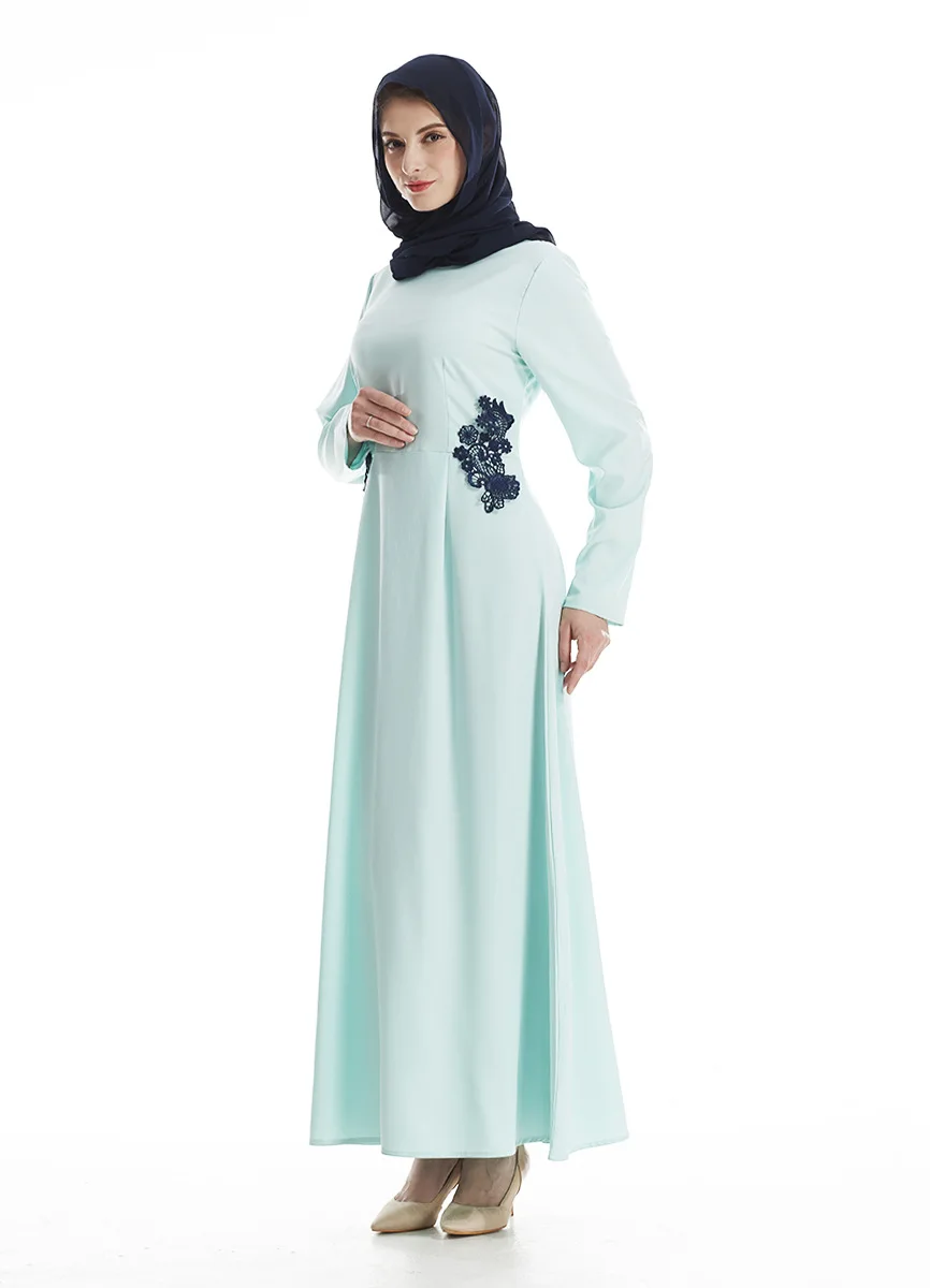 2017 Womens Long Islam Muslim Robe Lace Dress Sleeve Loose Vintage Clothing Islamic Abaya | Тематическая одежда и униформа