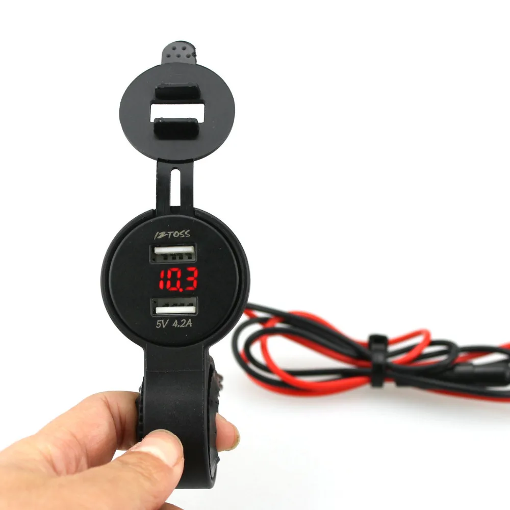 Водонепроницаемый 4.2A прикуриватель двойной автомобильное usb-устройство для
