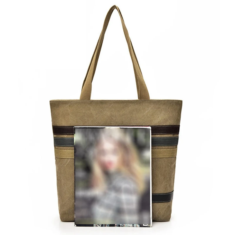 2019 новая женская сумка на плечо Простые Женские холщовые сумки большой емкости