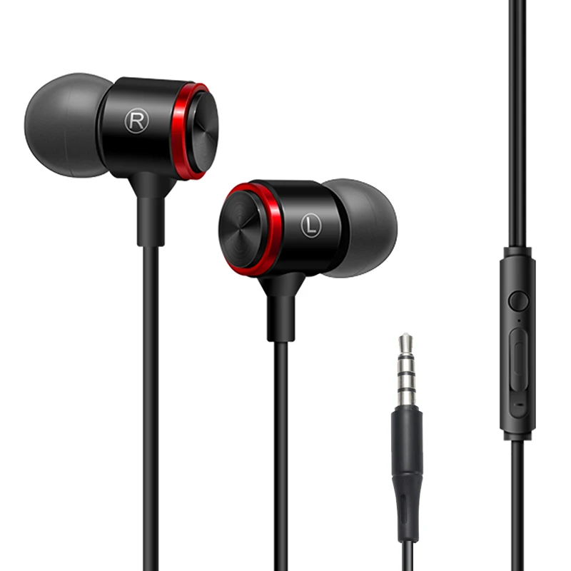 Duszake S320 стерео наушники с басами 3,5 мм проводные наушники металлические HIFI наушники с микрофоном для телефонов Xiaomi Samsung Huawei